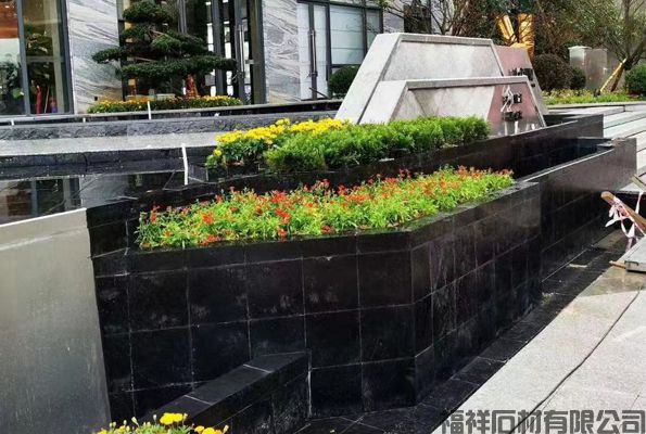 中国黑石材花台施工案例